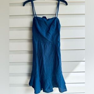 Chic Navy Blue  Spaghetti Strap Mini Dress Size 5  (z)